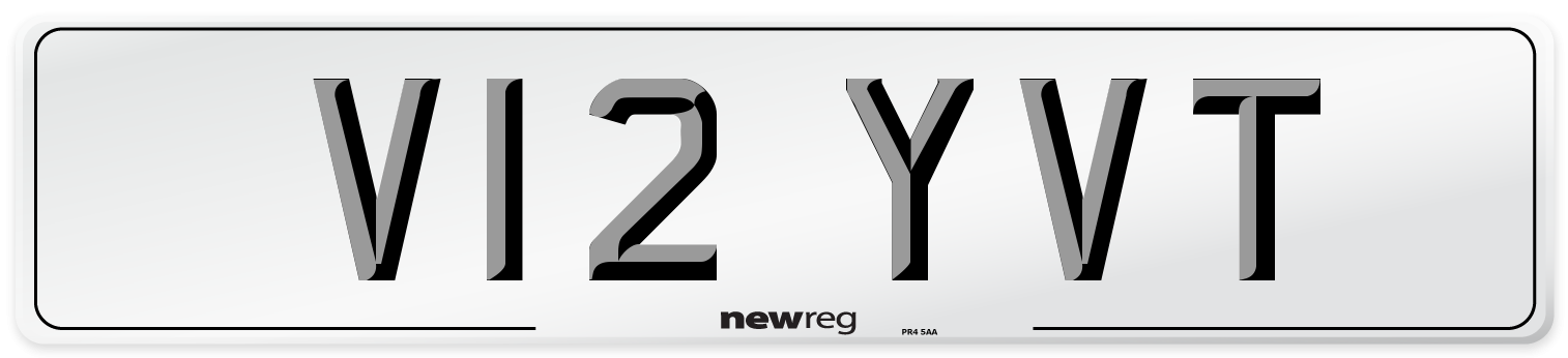 V12 YVT Number Plate from New Reg